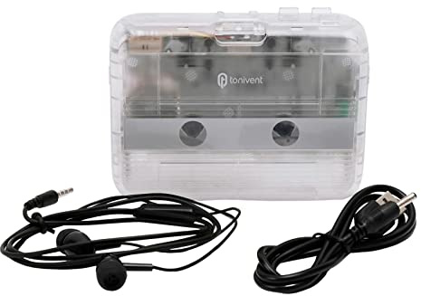 Vroomoto Bärbar BT Kassettspelare Stereo Auto Reverse Mini Transparent Bandspelare FM-radio 3,5 Mm AUX-ingång Justerbar Volym Hem Skolresor