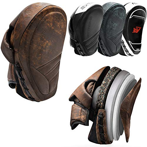 Fox-Fight B7 Focus Pads Professional Calidad Impacto de Piel auténtica Impacto Cojín Boxpads Entrenamiento Sparring Muay Thai MMA Kickboxing Freefight Deportes de Lucha BJJ