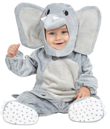 Funidelia | Déguisement éléphant pour bébé Animaux - Couleur: Multicolore, Accessoire pour déguisement - Déguisements Amusants pour Vos soirées.
