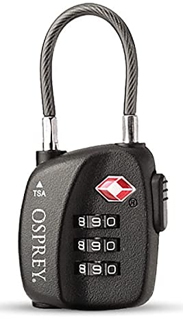 Osprey Europe TSA 3 Dial Cable Lock Unisex Black - O/S