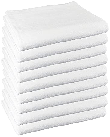 ROYAL EUROPE TEXTILE SL Toallas Lavabo 100% algodón Medidas 50x100cms Color Blanco. 450 Gramos/m2. 10 Toallas.
