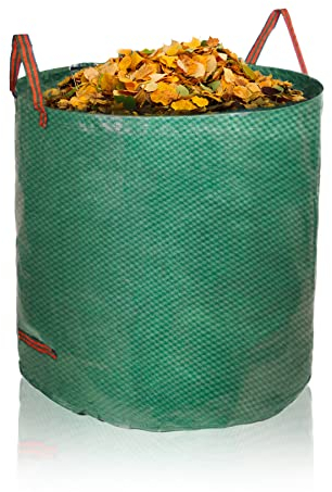 BigDean 3x 500L Laubsammler Gartenabfallsack– 150g/m² selbststehend 3 Griffe robust wasserdicht & faltbar Laubsack groß& stabil Gartensack Grünschnitt Gartenabfall Müllsack für Garten