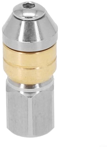 Emiif Rotierende Rohr-Hochdruck-Rotierende Abflussreinigungsdüse 1/8 Zoll IG für Hochdruckreiniger Edelstahl 3 rotierende Balken 0,8 mm Bohrung Hochdruckreiniger Teile