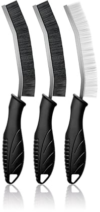 SONICSCRUBBER Skinny Scrubber Crevice Cleaning Brush Set – Grout, Window Track & Tile Cleaner Tool - Bathroom, Kitchen & Shower Detail Brushes - 3 Pack Ergonomic Slim Cleaning Brushes