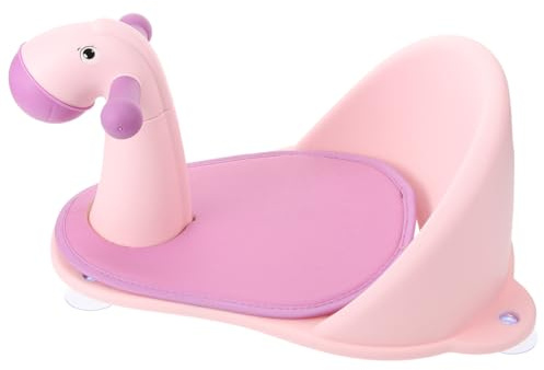 FUNOMOCYA Asiento de Baño para Bebés Meses con Respaldo Antideslizante Soporte Seguro para Bañeras Infantiles Diseño Divertido Tipo Caballo