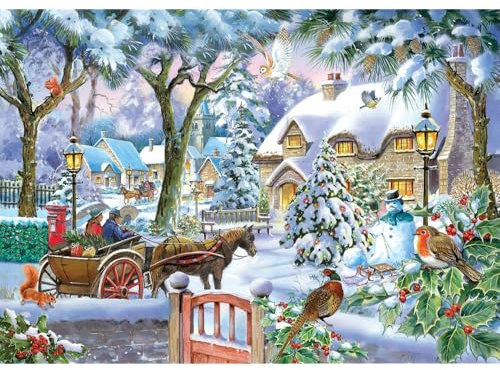 The House of Puzzles - Almost Home Jigsaw - Big 500 Piece Jigsaws For Adults, Extra Large Pieces, Artist Illustrated, Scenic Landscape, Deluxe Puzzle Gifts