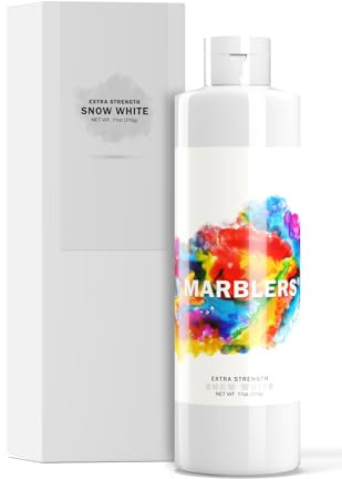 MARBLERS Liquid Colourant 11oz (310g) [Snow White] | Water-Based | Dye, Tint, Pigment | Odourless | Non-Toxic | For Concrete, Cement, Mortar, Grout, Gypsum, Water-Based Paint, Jesmonite, Plaster
