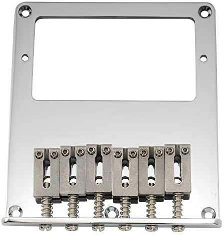 Musiclily Pro 54mm Tele Humbucker Bridge with 6 Stainless Steel Saddles for Telecaster Style Electric Guitar, Chrome