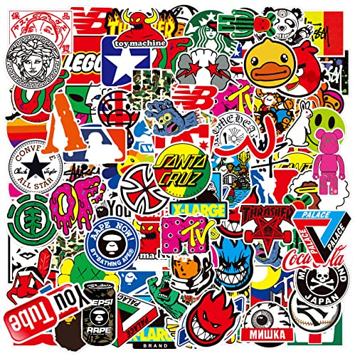 Moda di Strada Sticker Decalcomanie (100 pezzi), Adesivi in Vinile per Laptop per Bottiglia d'acqua, Borraccia, Snowboard, Bagagli, Moto, Phone, MacBook, Parete Decalcomania