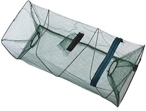 Kuashidai Fischkäfig Fischnetz Fischreuse einziehbar Garnelengeflecht Angelfalle weich fein Nylon Fischernetz