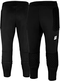 Reusch Pantaloni da Portiere da Calcio, da Uomo, Imbottiti, Nero/Argento, M