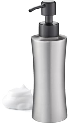 GEFU Dispensador de jabón y detergente Swift de Acero Inoxidable, Recargable e higiénico, para lavavajillas, jabón de Manos o desinfectante