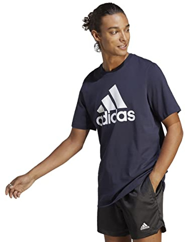 adidas Essentials Single Jersey Big Logo T-shirt, Camiseta de manga corta Hombre, legend ink/white, S