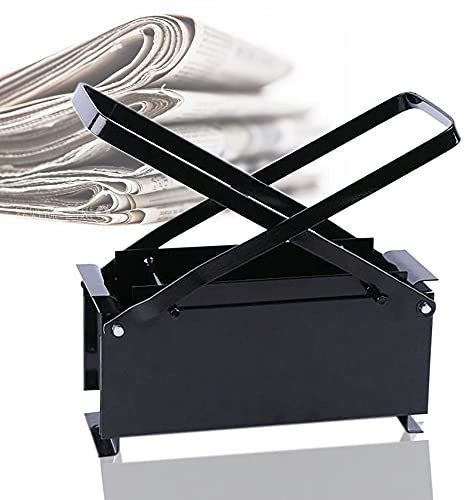 Newspaper Briquette Maker-Brick Briquette Machine DIY Paper Log Heavy Duty Steel Press Brick Maker for Heating Fire Stove Home Tool for Indoor Outdoor Home Garden Newspaper