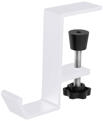 Jeffdad Soporte para auriculares, color blanco, soporte para auriculares con doble gancho, soporte para auriculares, soporte para auriculares, soporte para auriculares, soporte para auriculares