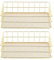 Wire Mesh Basket, Golden Desktop Metal Storage Basket Iron Grid Storage Tray Net Basket Storage Bins for Home Cosmetic Stationery (2pcs 24.5x16.5x6.5cm)
