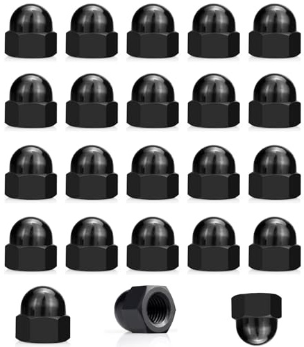SHULLIN 20 st. hattmuttrar M8 rostfritt stål kepsmuttrar hattmutter hög form hexagon gängstång hattmuttrar högkvalitativa kapsmuttrar galvaniserad hattmutter för skruvar gängbultar (M8)