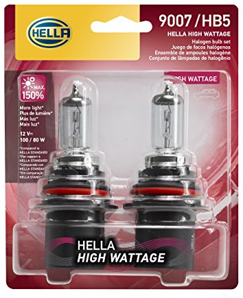 HELLA 9007 100/80WTB Twin Blister High Wattage Bulbs, 12V, 2 Count (Pack of 1)