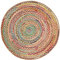 Green Decore Handgefertigte geflochtene runde Naturfaser Jute Teppich, Natur (200 cm Durchmesser, Fusion Mehrfarbig)