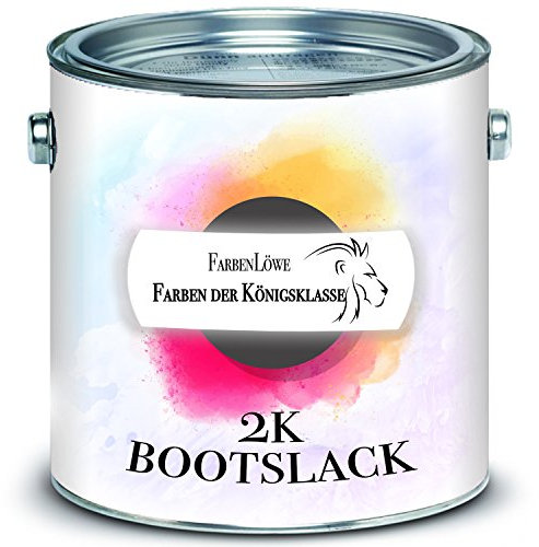 FARBENLÖWE 2-K GLÄNZEND Yachtlack inkl. Härter hochwertiger Bootslack für GFK/Polyester/Kunststoff RAL und Farblos Bootsfarbe Yachtfarbe 2-K Lack (Anderer RAL-Farbton (Bitte RAL Wert senden), 2,5 L)