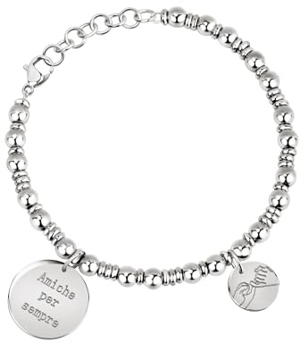 Bluespirit Bracciale da donna, Collezione GOOD VIBES, in Acciaio,Idee regalo - P.31R505000300