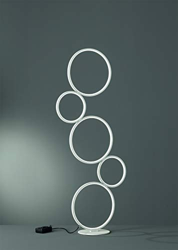 lightling LED Stehleuchte Sina weiß matt Metall, stufenlos dimmbar über Fußschalter, 36W, Höhe 115 cm, Breite: 47 cm, Tiefe: 20 cm