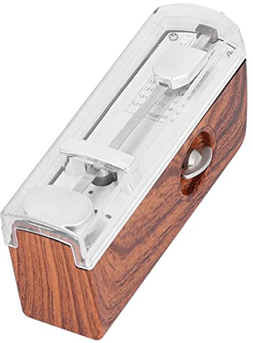 Mini Mechanical Metronome Universal Portable Metronome Track Beat och Tempo för Piano Ukeulele Guitar Violin Drum((Burlywood))