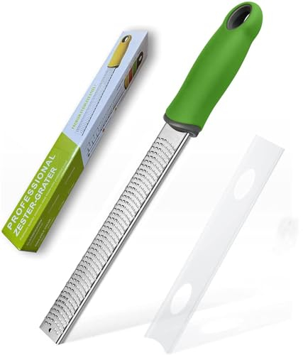 earetah Edelstahl Zester Reibe, Küchenreibe in Schwarz, Parmesanreibe, Feine Reibe für Käse, Schokolade, Zitrone, Ingwer, Muskat, Knoblauch, Gewürze usw