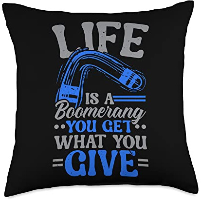 Boomerang Game Throwing Sport Sport Aboriginal Australian Boomerang Lover Throw Pillow, 18x18, Multicolor