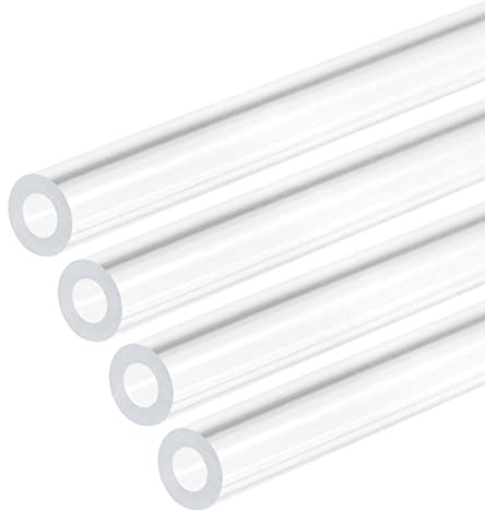 DMiotech 4pz 5/32 x 5/16 x 12 Trasparente Acrilico Tubo Rigido Plastica Tubi per Acquario Acqua Tubo, Acqua Raffreddamento Sistema, Idraulica