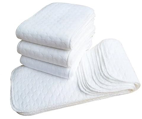 Fituenly 20pcs/Set Pañales para Bebés Reutilizables Bragas De Pañales De Tela 3 Capas Inserto 100% Algodón Lavable para Bebés Pañales Ecológicos Reutilizables