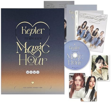 Kep1er – 5:e minialbum [Magic Hour] (enhet ver. - Tropiskt ljus ver.) Ut box + vykort + Lyrisk bok + CD-R + fotokort + vikt affisch + fotokort + 2 stift märken