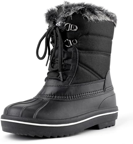 riemot Winterstiefel Damen Gefüttert Schneestiefel Wasserbeständigkeit Winterschuhe Warm Winter Stiefel