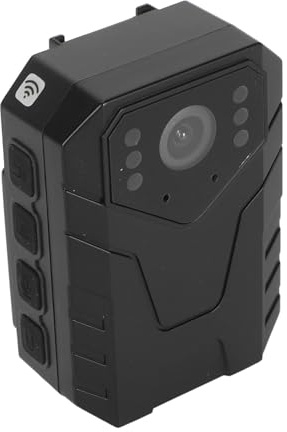 4K HD WiFi Body Camera, Bärbar Clip Bodycam med Audio Video Recording för Dagliga Register Brottsbekämpande, Stöder 128G Memory Expand