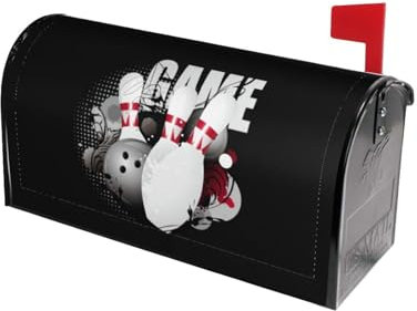 Sipeigyd Bowling Art Briefkastenabdeckungen, magnetische Briefkasten-Abdeckung, Standardgröße, 53,3 x 45,7 cm, für Garten, Hof, Dekoration