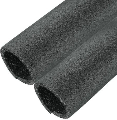 sourcing map 2pcs Pipe Insulation Foam Tube Split Pipe Lagging 60mm(2 3/8 Inch) ID 80mm OD 2ft Freeze Protection for Copper Pipe, Black