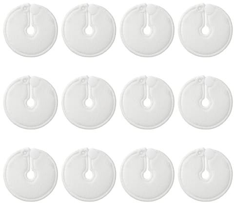 Hsthe Sea 12 Pieces G Tube Pad Holders Reusable Feeding Tube Supplies For Feeding Support Abdomen Button Cover Breastfeeding Nursing (White)