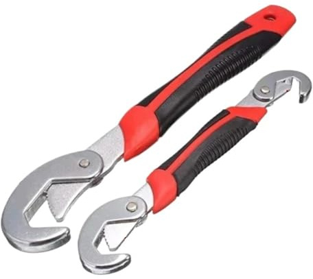 LAJHDCG Universal Keys Wrench Set Multi-Function Adjustable Portable Torque Ratchet Oil Filter Hand Tool(Silver 9-32MM)