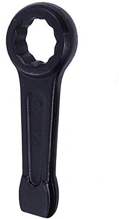 Powertool - Chiave ad anello piatta, per applicazioni pesanti (24-55 mm), nero