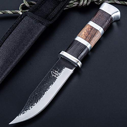 Hobby Hut HH-353,Jagdmesser mit Scheide, jagdmesser feststehende klinge (Brown)