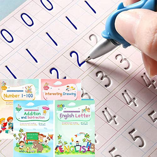 Magic Ink Copybooks for Kids Reusable Handwriting Workbooks for Preschools Grooves Template Design and Handwriting Aid (5)