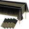 Aitsite Party Tischdecke 4 Stück, 137x274cm Rechteck Wasserdicht Schwarz und Gold Dot, Einweg für Geburtstag, Jahrestag, Weihnachten