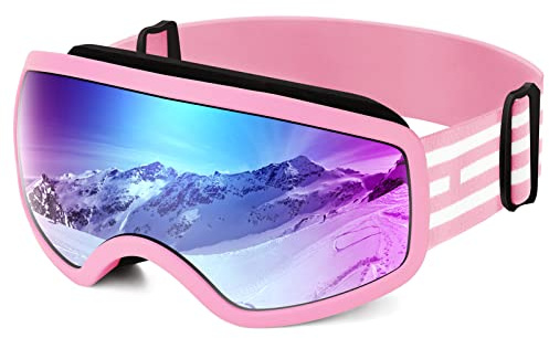 EasYoung Lunettes de ski pour enfants, lunettes de ski et de snowboard pour garçons et filles, compatibles avec les casques