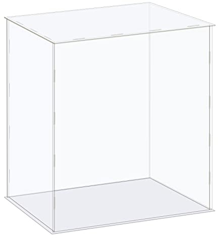 sourcing map Acrylic Display Case Box Clear Dustproof Protection Showcase 41x36x41cm for Collectibles Display