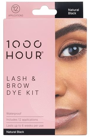 1000 Hour Professional Formula Lash and Brow Kit - Defined Brows with a Long-Lasting Formula with Eyebrow Mascara - Brow Gel for Stunning Brows that Last Up To 6 Weeks with 12 Applications - (Black)