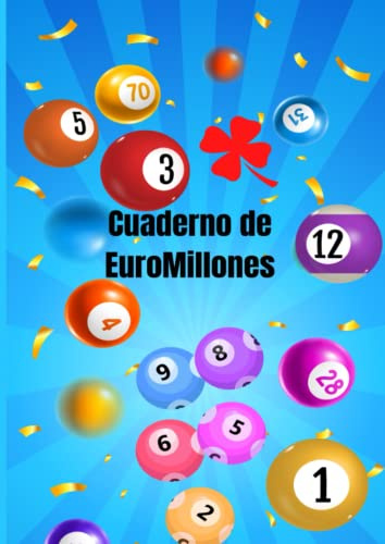 Libreta Euromillones:: Diario de la lotería Euromillones para rellenar, para registrar los números jugados. Para jugadores de Euromillones. 2 cuadrículas por sorteo