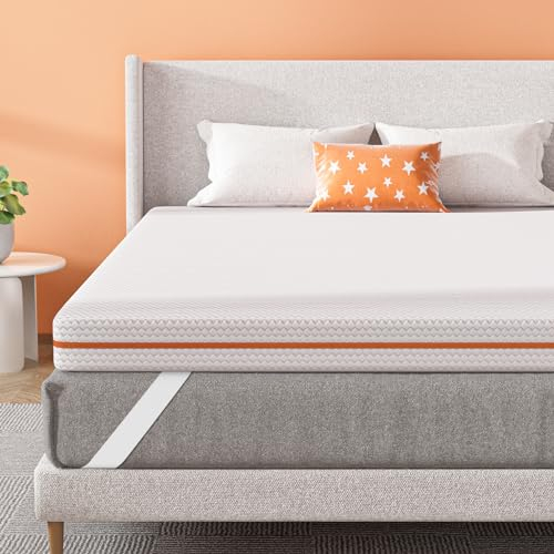 BedStory 10cm Höhe Topper 140x200cm H3/H4 aus Kupferionen Schaumkern, Geeignet für Allergiker, Waschbarer Bezug, Öko-TEX® Zertifiziert Matratzentopper für Boxspringbett Wohnmobil und Schlafsofa