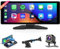 Podofo Wireless Carplay&Android Auto Tragbares Autoradio mit 10,26''Bildschirm,Carplay Screen Bluetooth/USB/SD/Equalizer FM Transmitter 12LED Rückfahrkamera Plug-Play Mirror Link 7-32V