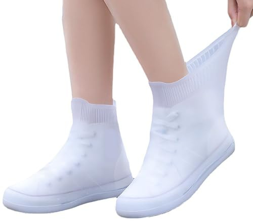 HERCHR Waterproof Shoe Covers,L Size Shoe Covers,(37-39) Cycling Overshoes Overshoes Trainer Rain Protectors Reusable Overshoes Non Slip Overshoes Rain Shoe Covers Foldable Rain Boot for Women Men