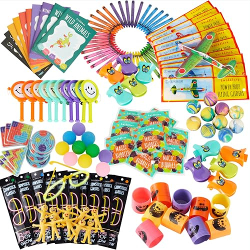THE TWIDDLERS 240 Bulk Party Bag Fillers Multipack, Tombola Prize Box | Classroom & Carnival Toys for Students, Large School Packs, 8 Each for 30 Children, Goody Sets